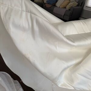 Elegant White Bridal Satin Dress - Classic Wedding Gown